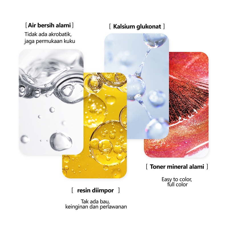 (COD) ALNECE 3IN1 kutek Cat Kuku muslimah Gel Nail polish kutek not peel off-Taman kristal