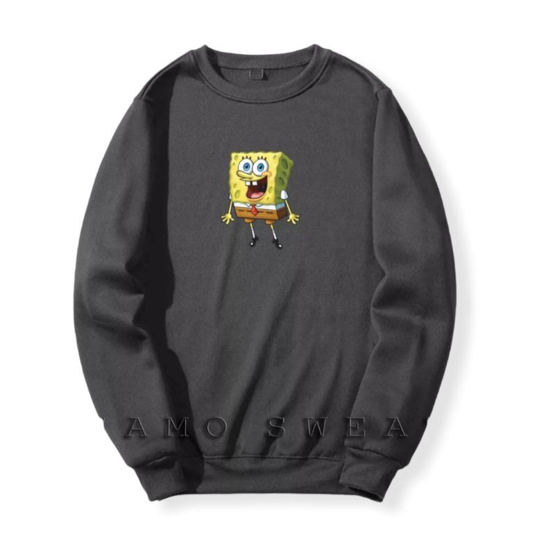 Sweater crewneck Spongbob squerpant pria wanita distro