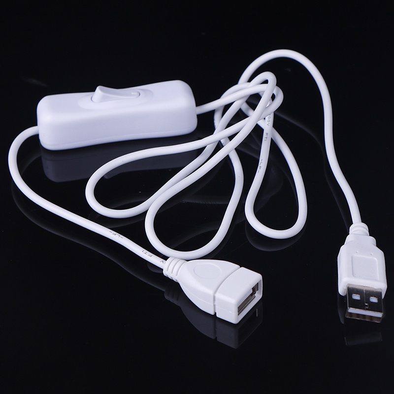 Deid 1Pc Kabel Extension USB Dengan Saklar ON / OFF Panjang 1m Untuk Kipas Angin Lampu