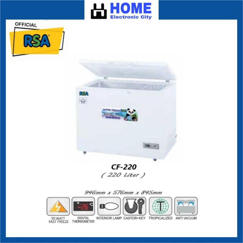 RSA Freezer box CF 210 - 220 Liter GARANSI RESMI