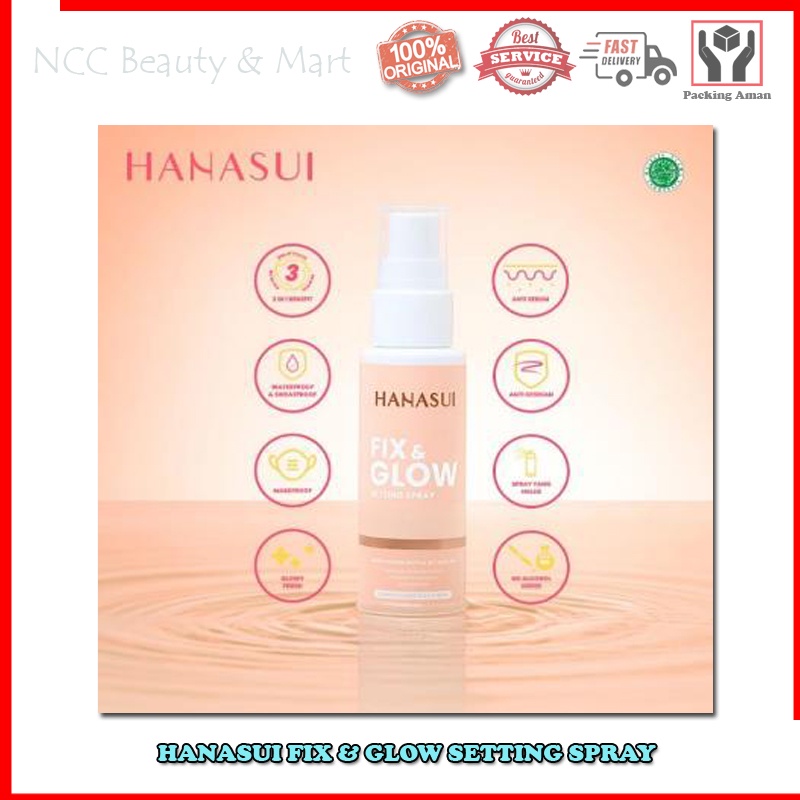 * NCC * Hanasui Fix And Glow Setting Spray Long Lasting Grip &amp; Set Make Up