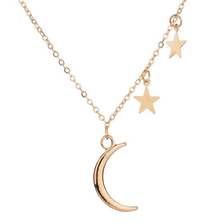 MORYMOSHI K13 Kalung Liontin Bulan Bintang Fashion Wanita Korea Murah