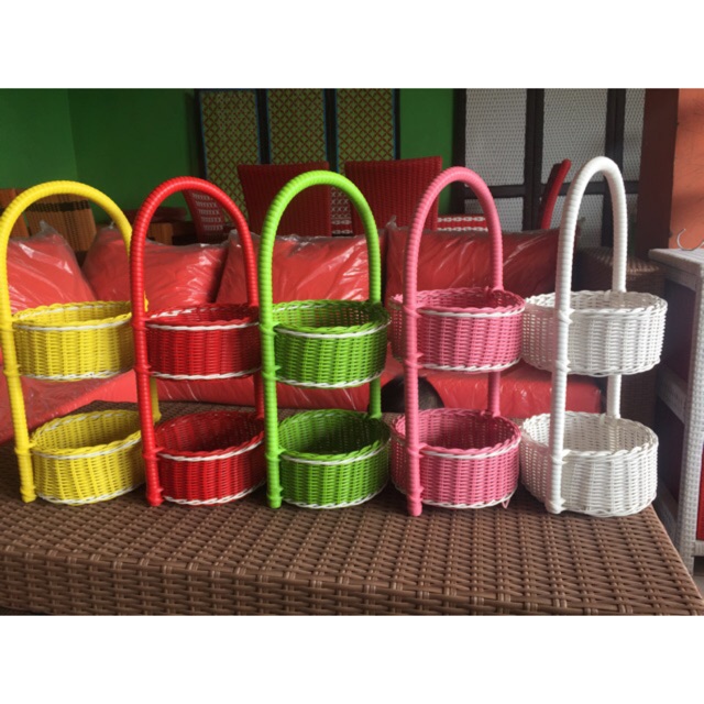 Toko Grosir Keranjang Bumbu Rotan 2 Susun jR0qabhLnyrDW