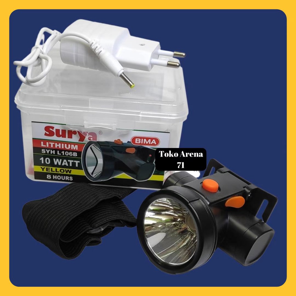 Senter Kepala Cahaya Kuning 10 Watt Surya SYH L106B