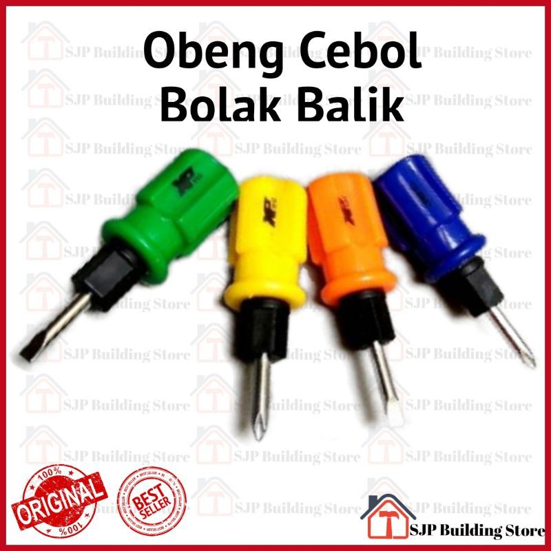 [COD] OBENG BOLAK BALIK CEBOL OBENG MINI CEBOL +/- 2WAY GAGANG PVC OBENG PENDEK