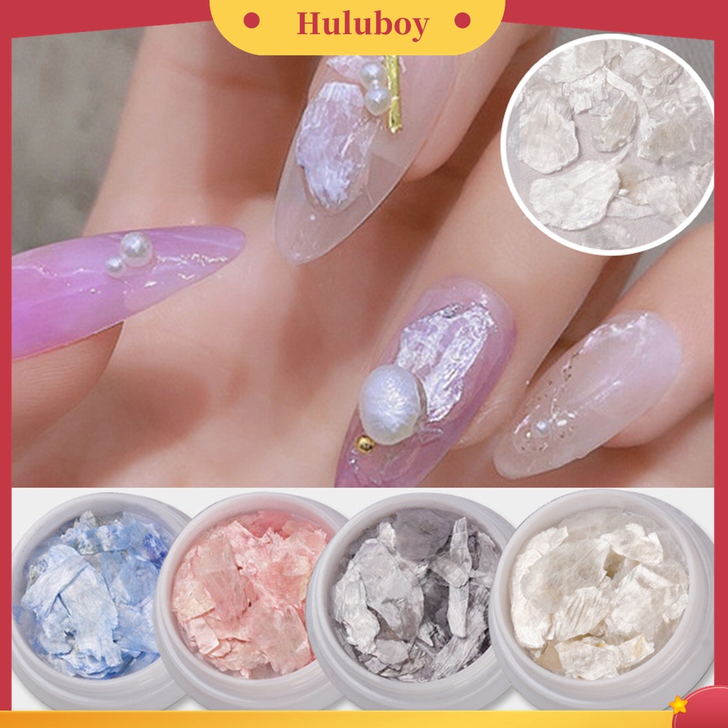 Huluboy Huluboy♡ 1 Kotak Ornamen Kuku Bentuk Irregular Untuk Dekorasi Nail Art
