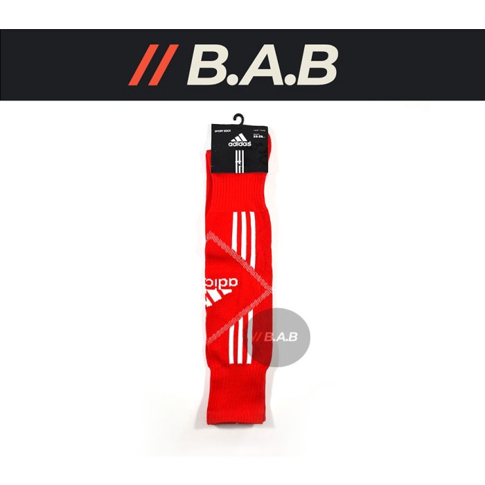 KAKIKAOS- KAOS KAKI BOLA ADIDAS TEBAL WARNA BIRU MERAH ORANGE PUTIH - MERAH -KAOS-KAKI.