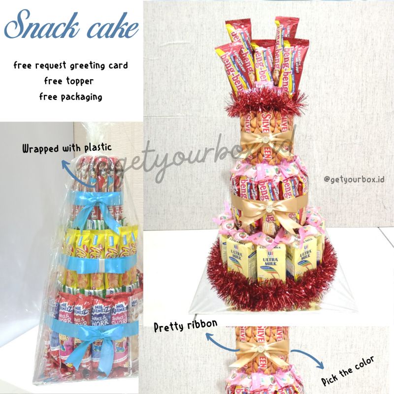 

‼️2 HARI JADI‼️SILVERQUEEN - SNACK TOWER - SNACK CAKE - SNACK TART - KUE SNACK - CAKE SNACK