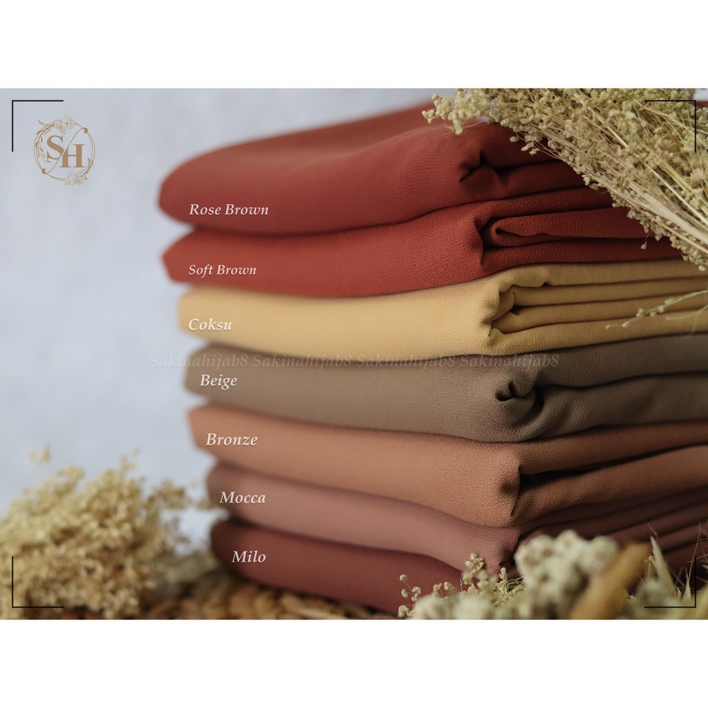 PROMO Pashmina Ceruty Babydoll 200x75 cm jahit tepi CHAPTER1-6
