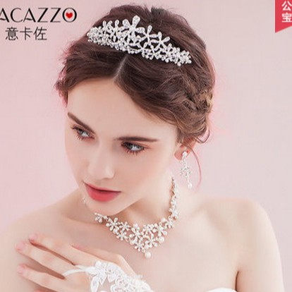 [SIAP KIRIM] MAHKOTA TIARA PESTA PERNIKAHAN BRIDE AKSESORIS RAMBUT TRP021