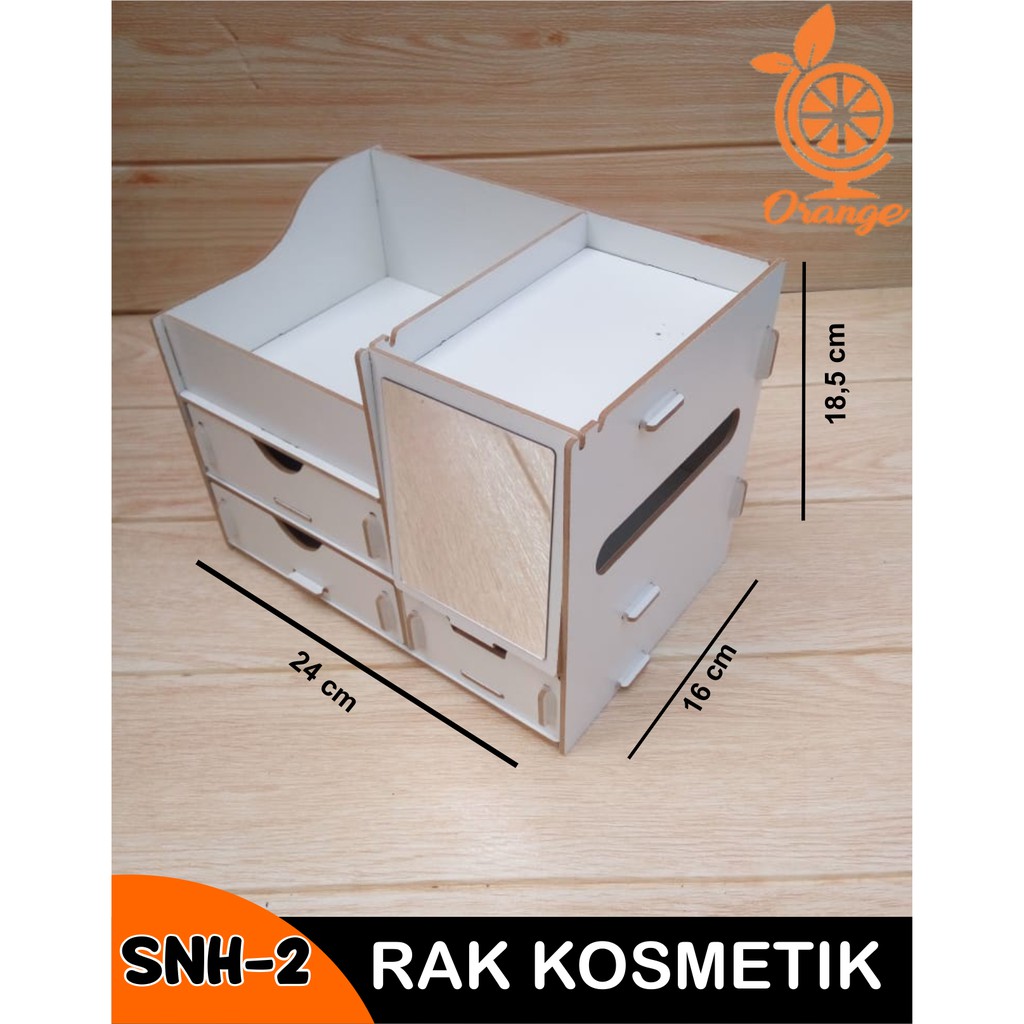 Rak Kosmetik Kaca rak penghemat tempat make up
