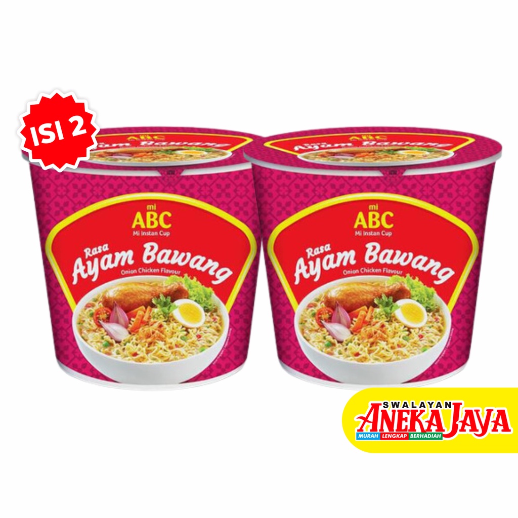 

ABC MIE INSTAN CUP KUAH AYAM BAWANG ISI 2 PCS