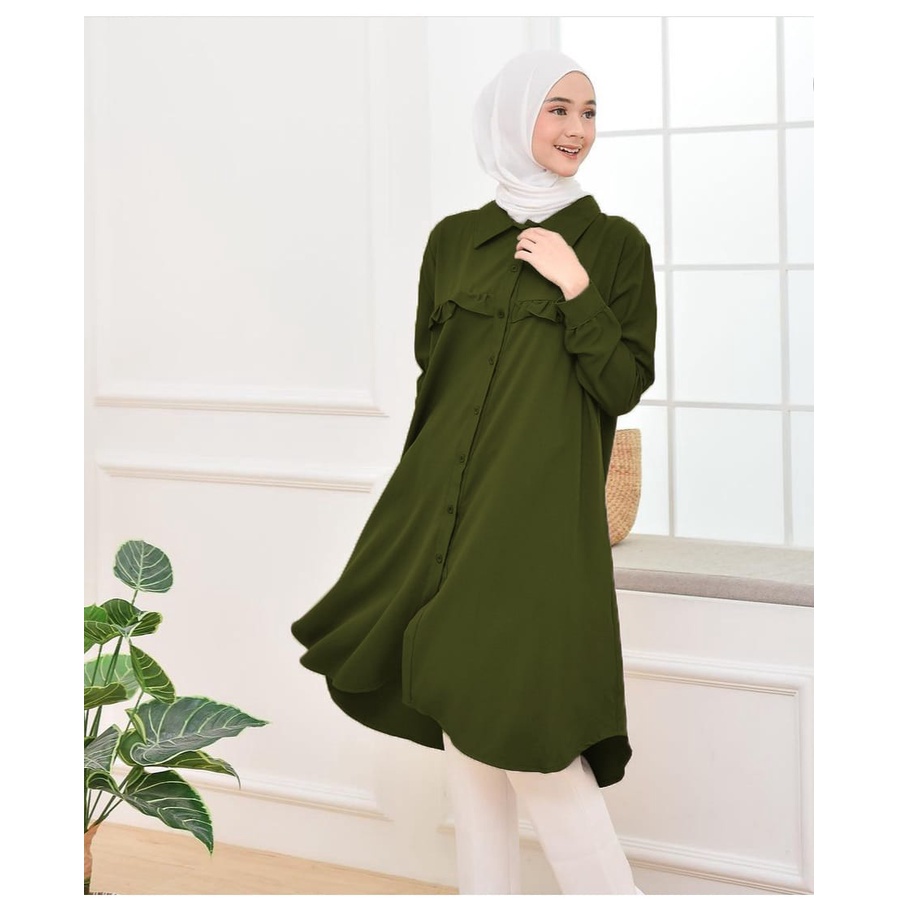 TUNIK RUFELLA MUSLIM / LONGDRESS POLOS RUFLLE