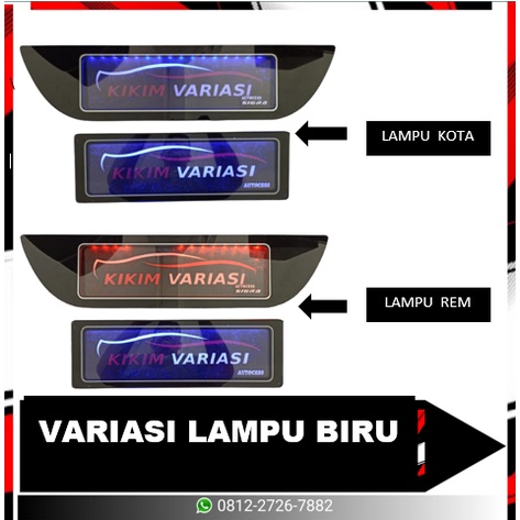 TEMPAT PLAT KHUSUS SIGRA + LAMPU (BIRU &amp; PUTIH)