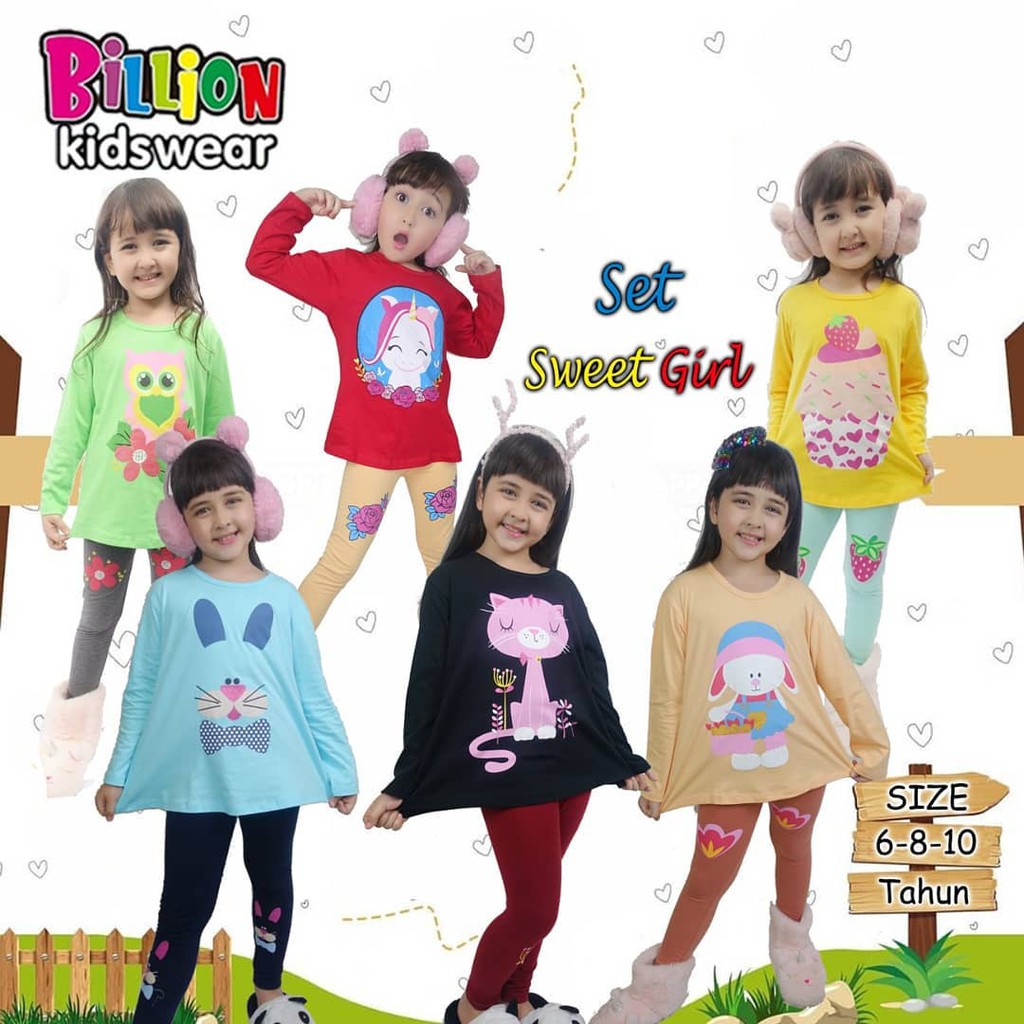 Tunik dan legging anak Set Tunik Billion kidswear