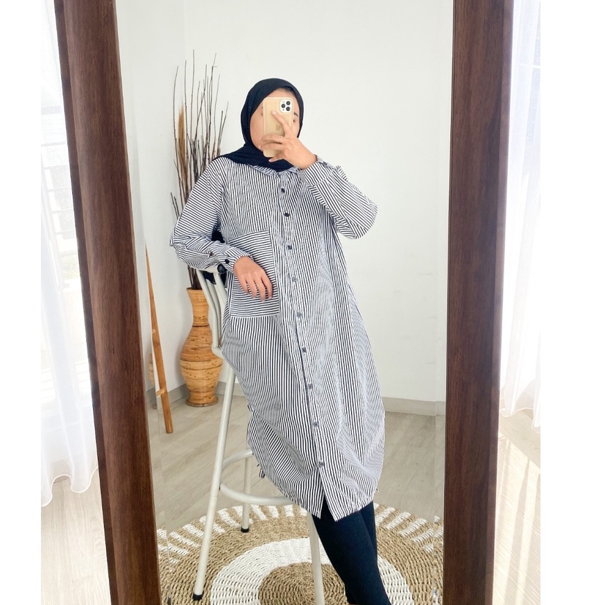 CLARISA MIDI DRESS - dres murah / gamis murah / dres muslim / casual dres / dres cantik