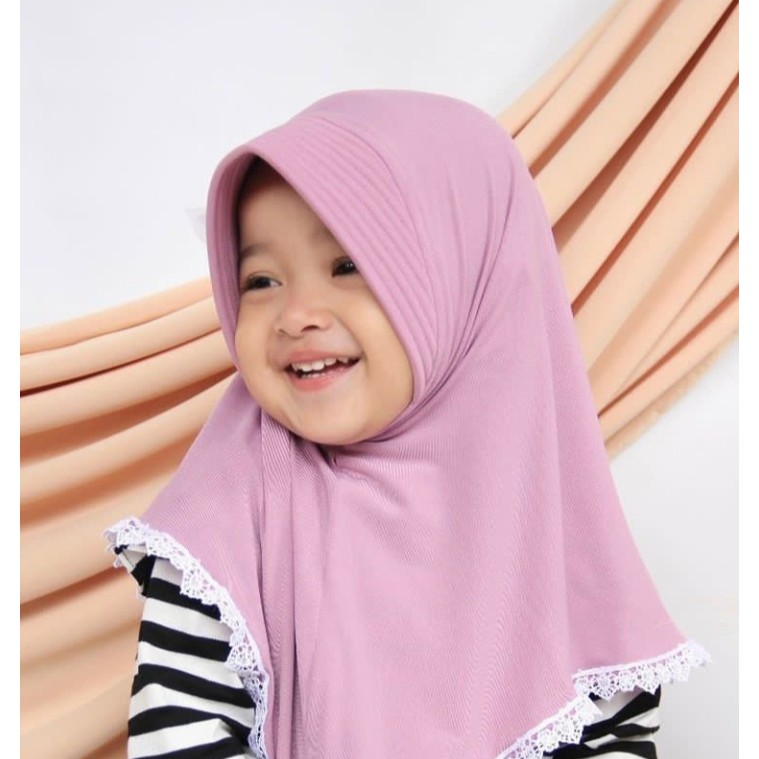 hijab anak bayi  RENDA PET - jilbab anak lucu - kerudung anak perempuan