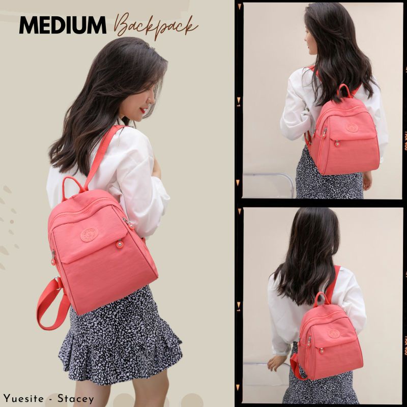 TAS RANSEL SEDANG YUESITE STACEY ORIGINAL IMPORT ANTI AIR MEDIUM BACKPACK CYUTEBAGS