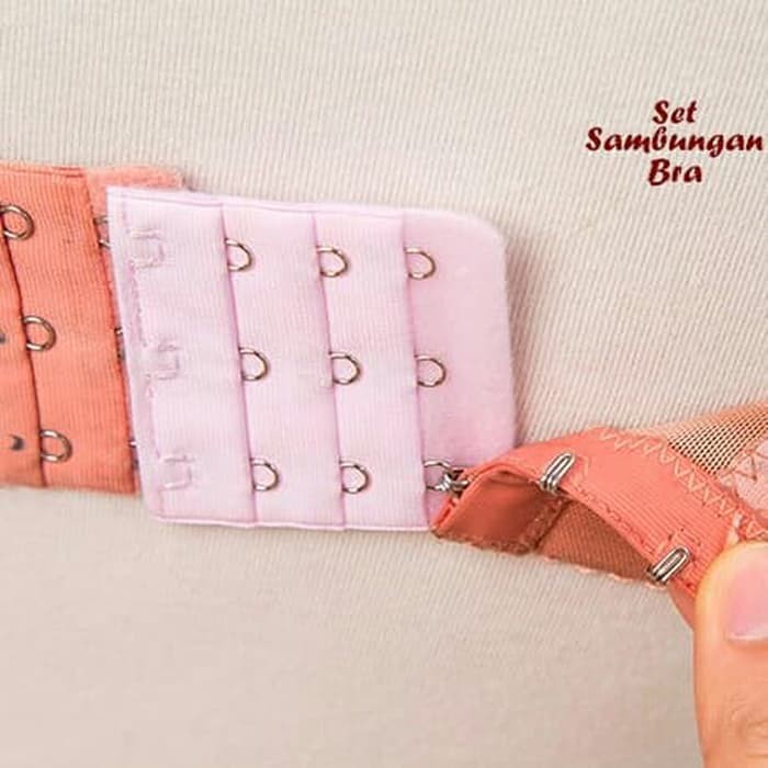 Paket Bra Extension 12pcs - Sambungan Bra Pengait 2, 3 &amp; 4 - Sambungan Pengait Bra