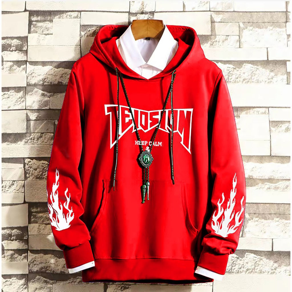 Hoodie Pria / Hodie Pria  / Jaket Pria / Sweater Hoodie Telosion Bahan Fleece UK L-XL