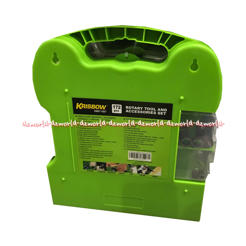Krisbow Rotary Tool 172 Pcs Gerinda Mini Alat Peralatan Bor Lengkap