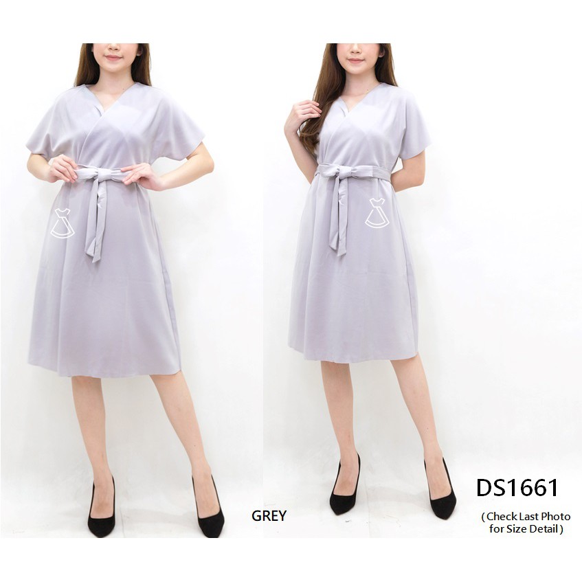 DS1661 - Dress Midi Scuba Dress Casual