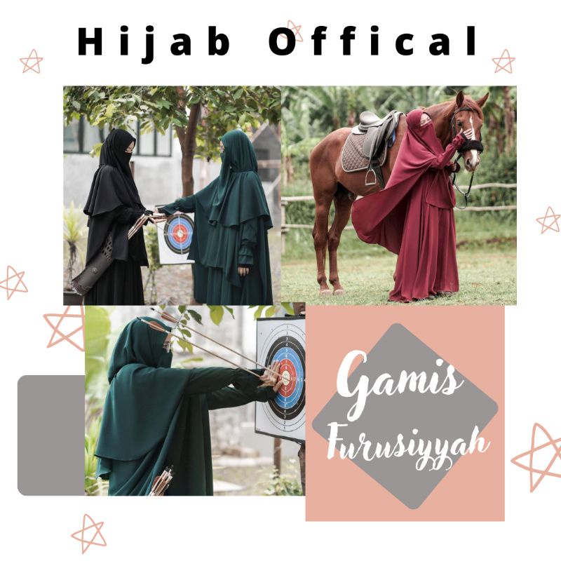 SET GAMIS FURUSIYYAH Hijab Alila Gamis Berkuda Polos