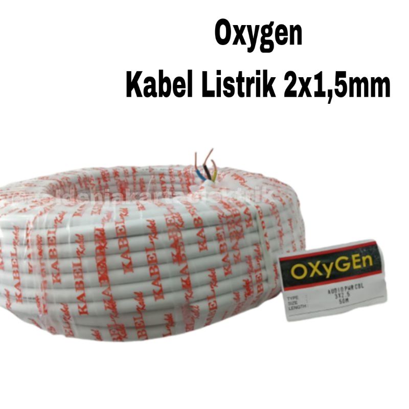 Kabel listrik Kawat 3x2.5 mm NYM oxygen 50 Meter