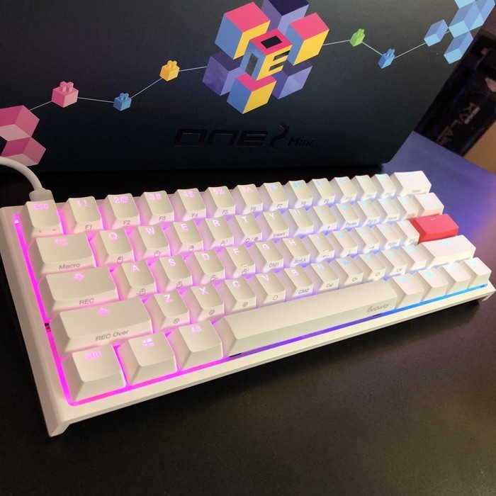 Keyboard Gaming Mechanical Ducky One 2 Mini RGB Pure White - Red Switch