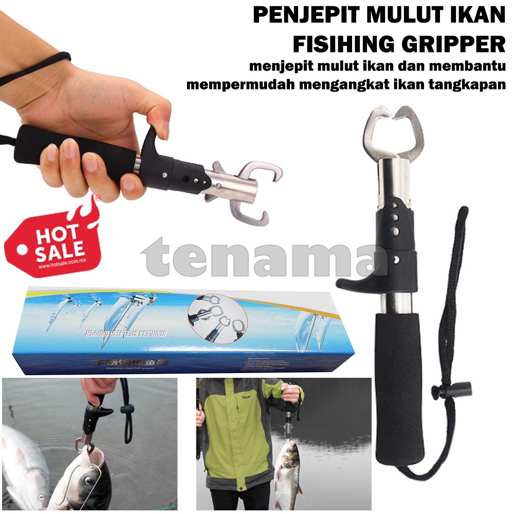 Alat Penjepit Mulut ikan Fishing Gripper Stainless Steel Pancing