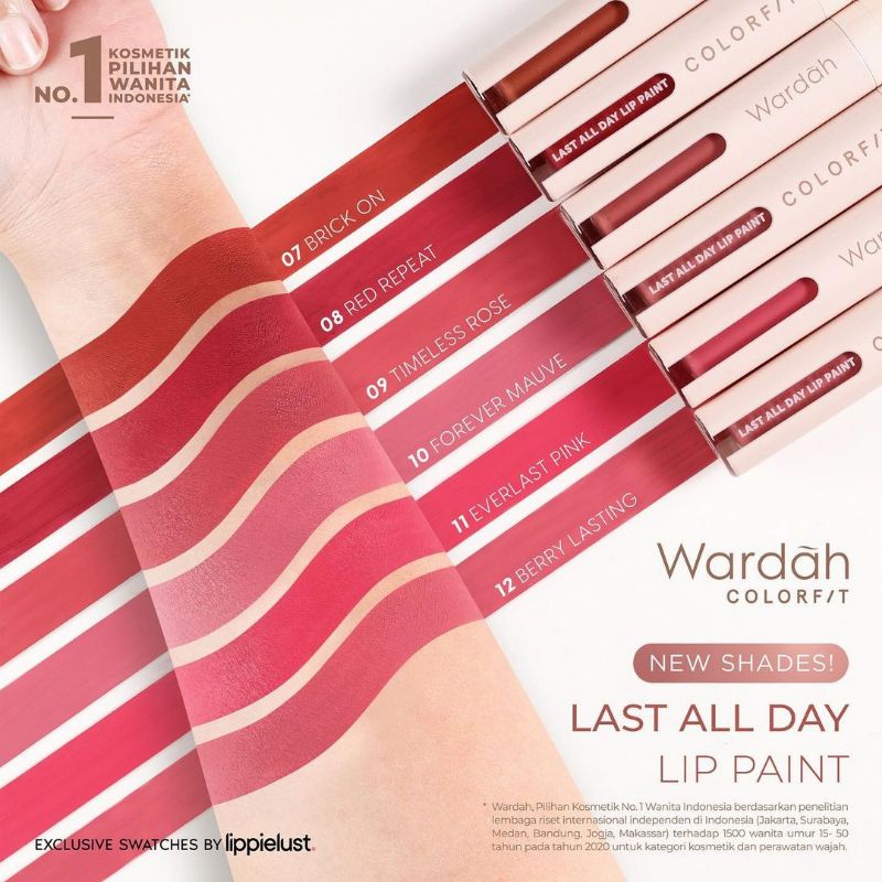 ⭐ BAGUS ⭐ WARDAH COLORFIT LIP PAINT | Last All Day Lipcream Matte