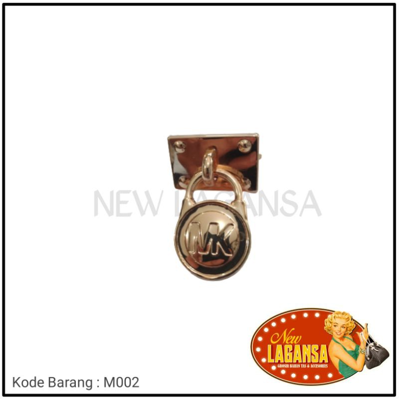 (M003) Variasi Gembok MK Tancap - Aksesoris Tas & Dompet Wanita Fashion (IMPORT)