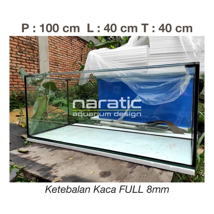 AQUARIUM KACA 100 X 40 X 40 CM FULL 8MM