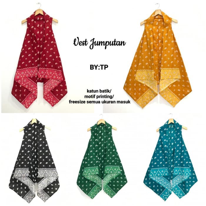 VEST JUMPUTAN BATIK SOLO OUTER BAJU BATIK SOLO MODERN