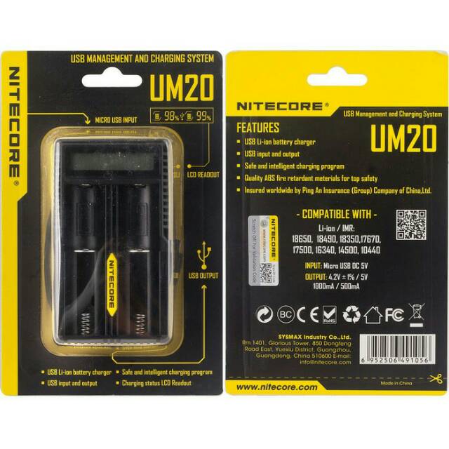 Authentic Nitecore UM20 Inteligent Charger