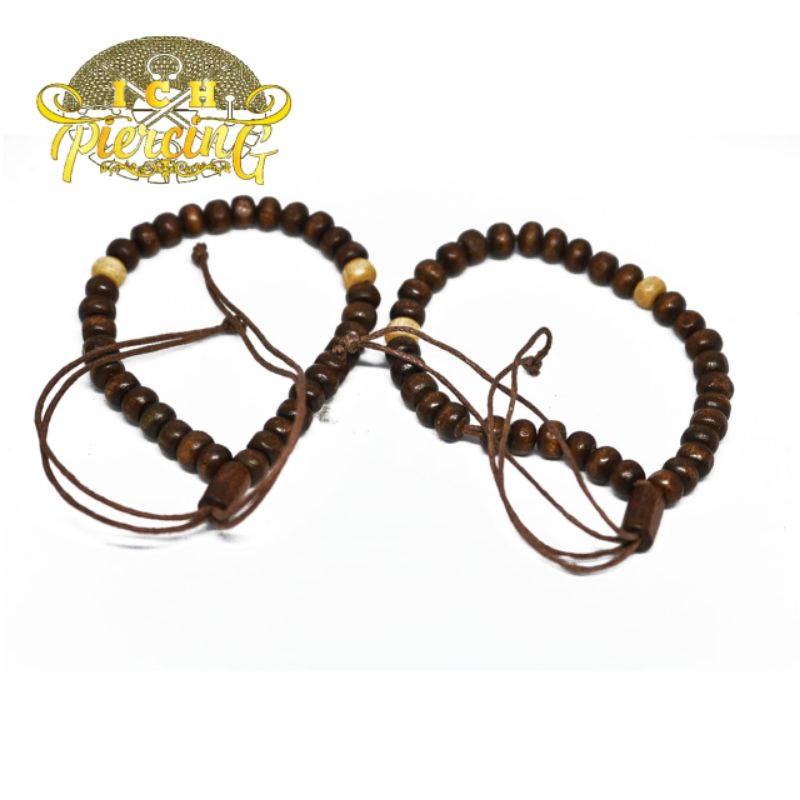 gelang ACCESORIES kayu / gelang ethnik kayu bulat variasi