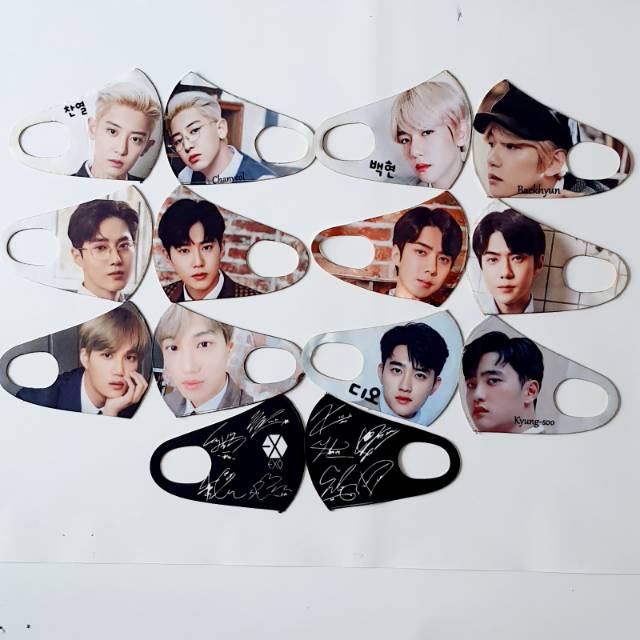 masker scuba EXO planet masker full printing kpop masker korea