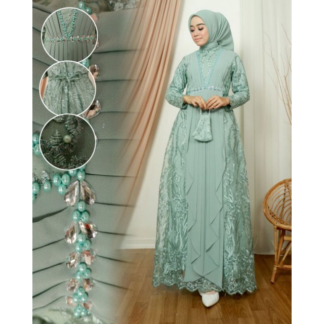 DRESS SAVANA // BAHAN TILLE BORDIR MUTIARA PREMIUM // By Ratu Kebaya