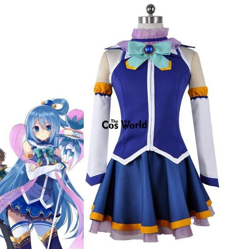 Konosuba Aqua Default ver Cosplay Costume Anime Female