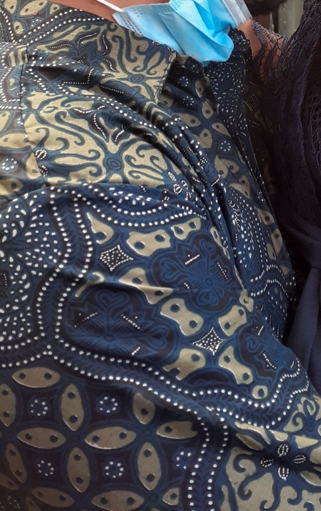Kemeja Batik Pria Modern Lengan Panjang Pendek Full Furing - Baju Hem Batik Pria Solo Biru Navy