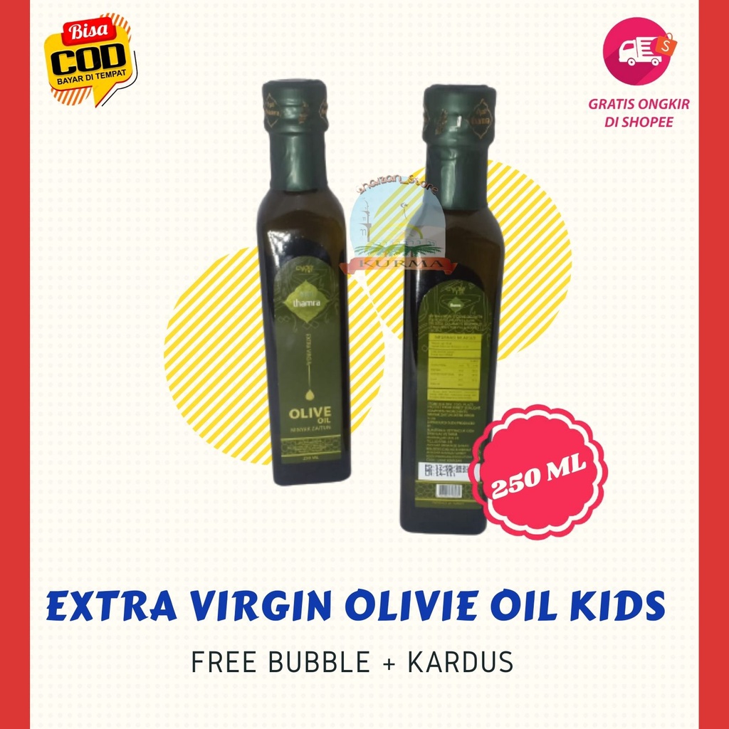 [ COD ] THAMRA Olive Oil Evoo TOP QUALITY 250 ML | IMPORT ASLI TURKI | Minyak Zaitun asli