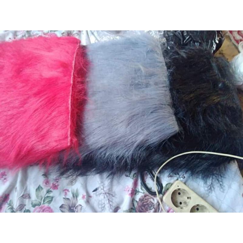kain bulu sintetis dasbor mobil kain boneka