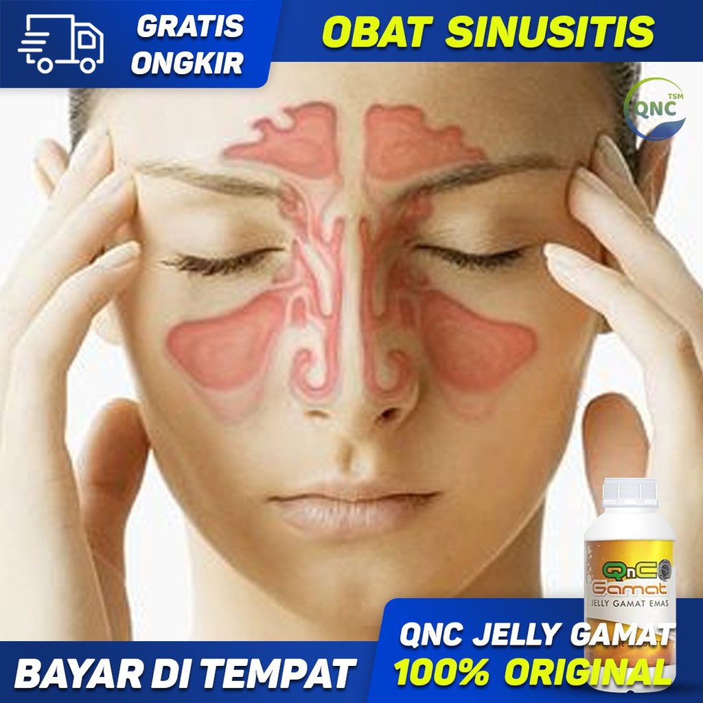Obat Sinusitis, Obat Sinus, Obat Sinusitis Akut, Obat Sinusitis Kronis - QnC Jelly Gamat