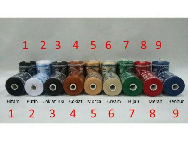 Benang nylon benang jahit tas dompet jok no 30 merk peniti jual per 1pack isi 10rol