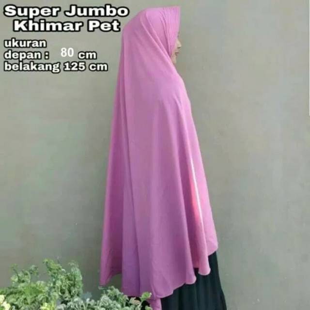 Khimar Jumbo Ped XXXL Jilbab Kerudung Wolfis Syari [cc]