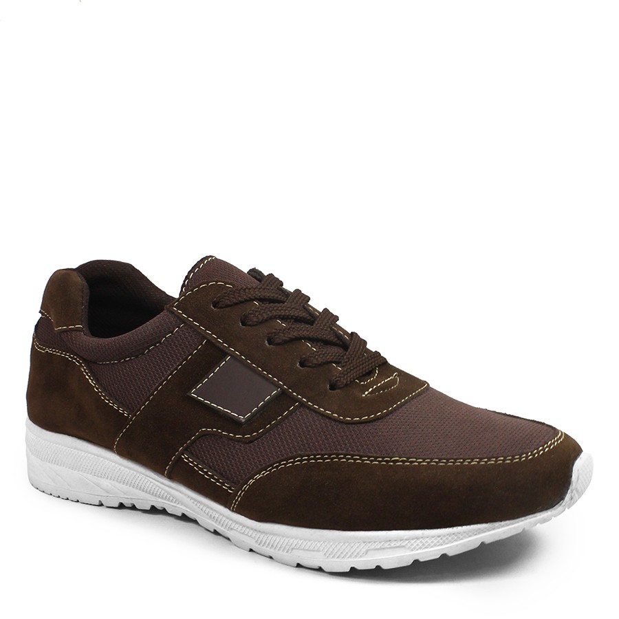 MS SHOP - Sepatu Pria Walkers Sanji Coklat Kasual Sneakers Keren Sniker Sport Bertali Kuliah Sekolah