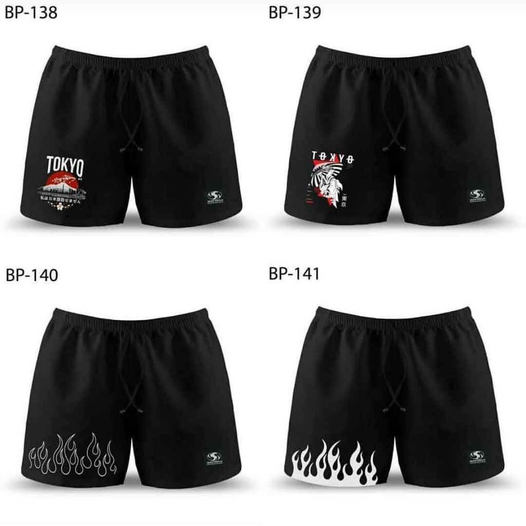 Celana Boxer Hitam Pria Wanita / Celana Boxer Hitam Motif / Celana Boxer Hitam