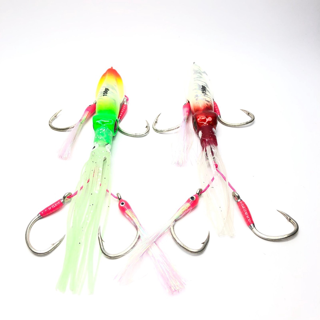 Umpan Lure Metal Jig Cumi 150gr GID The Angler Series + 2 Assist Double Hook GID 3/0