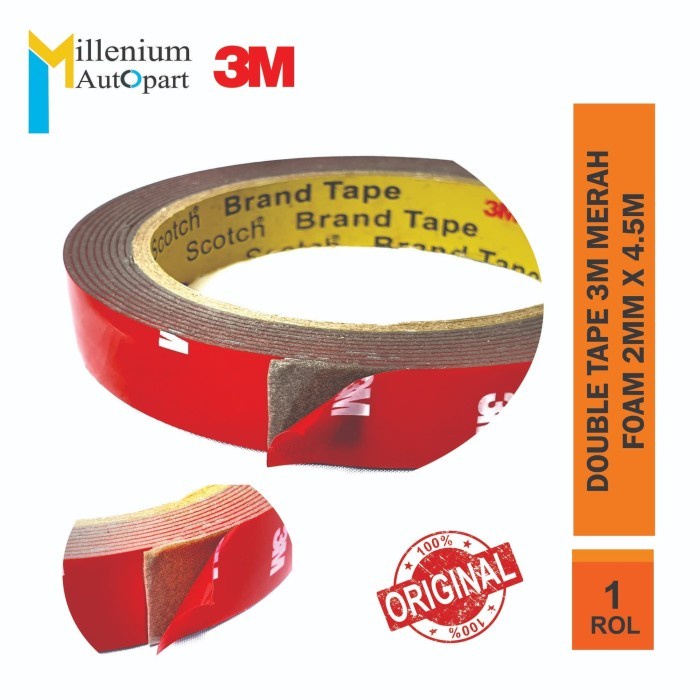 

Promo Dobel Tape Lem Perekat Bolak Balik Double Tape 3M Foam Merah Original Bergaransi