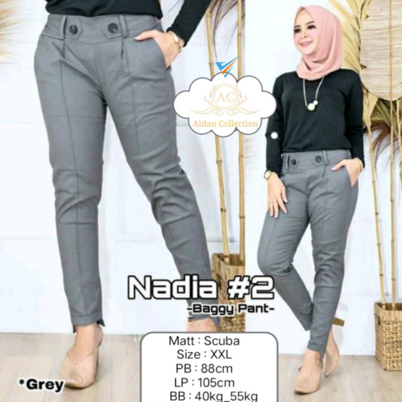 Celana Scuba Nadia / Celana Scuba Wanita / Celana Wanita / Scuba Wanita / Celana Panjang Wanita / Celana Baggy Pants Wanita / Baggy Pants Wanita